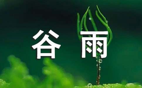 关于谷雨节气的唯美说说
